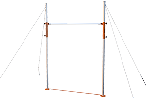 Adjustable High Bar Incl. Fiber Wood Veneered Rail